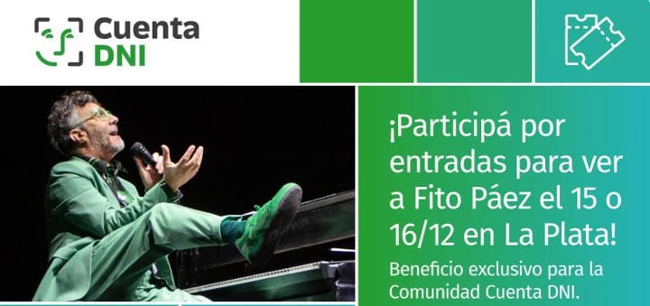 ¡El Banco Provincia sorteará entradas para ver a Fito Páez en La Plata!