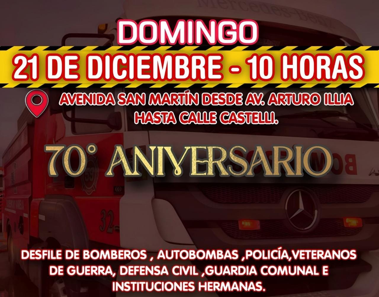 70° Aniversario de los Bomberos Voluntarios de Fcio. Varela