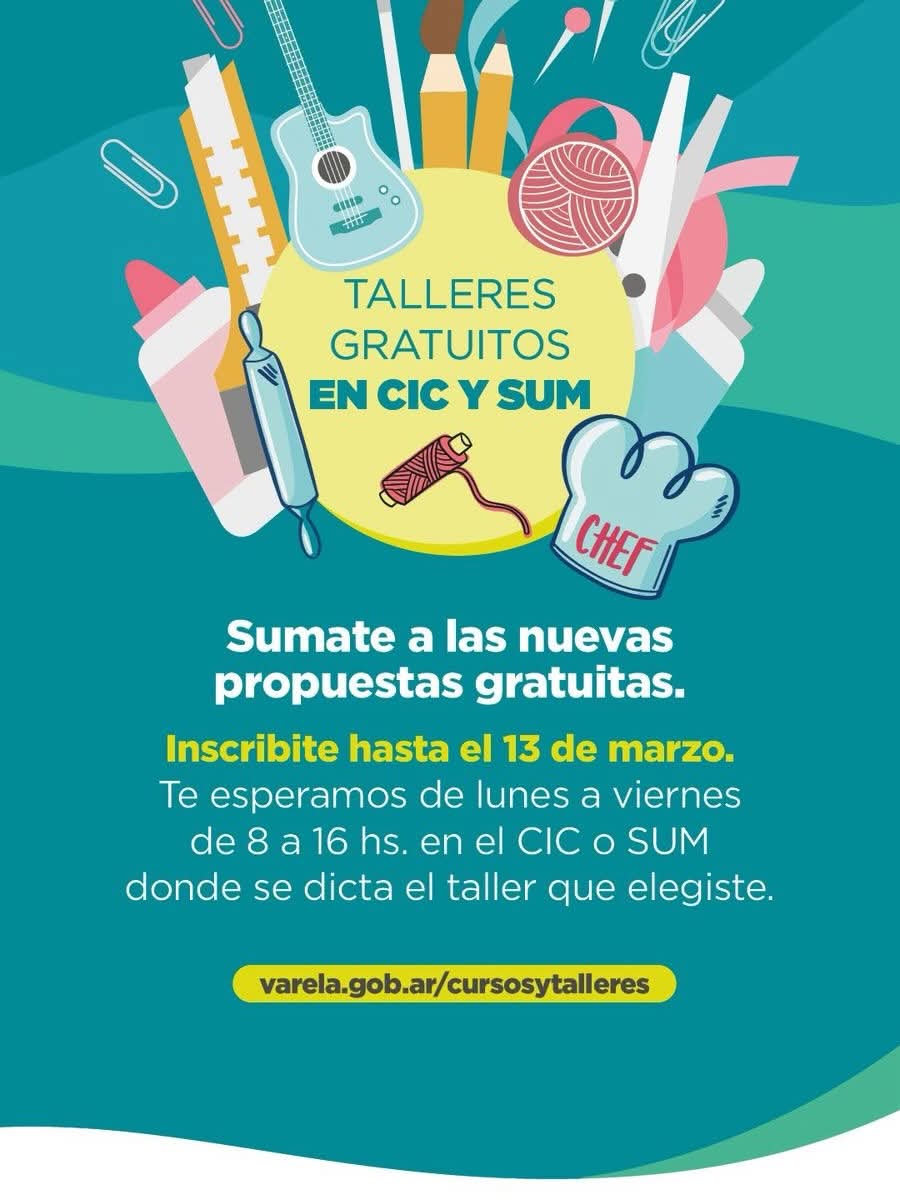 Lazos de Inclusión I ¡Inscripciones abiertas a los talleres gratuitos en los CIC y SUM!

