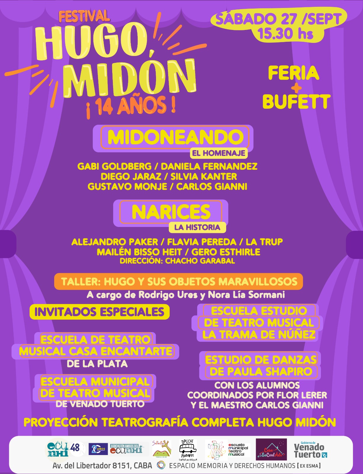14 º Festival de Teatro para toda la familia “Hugo Midón”. 
