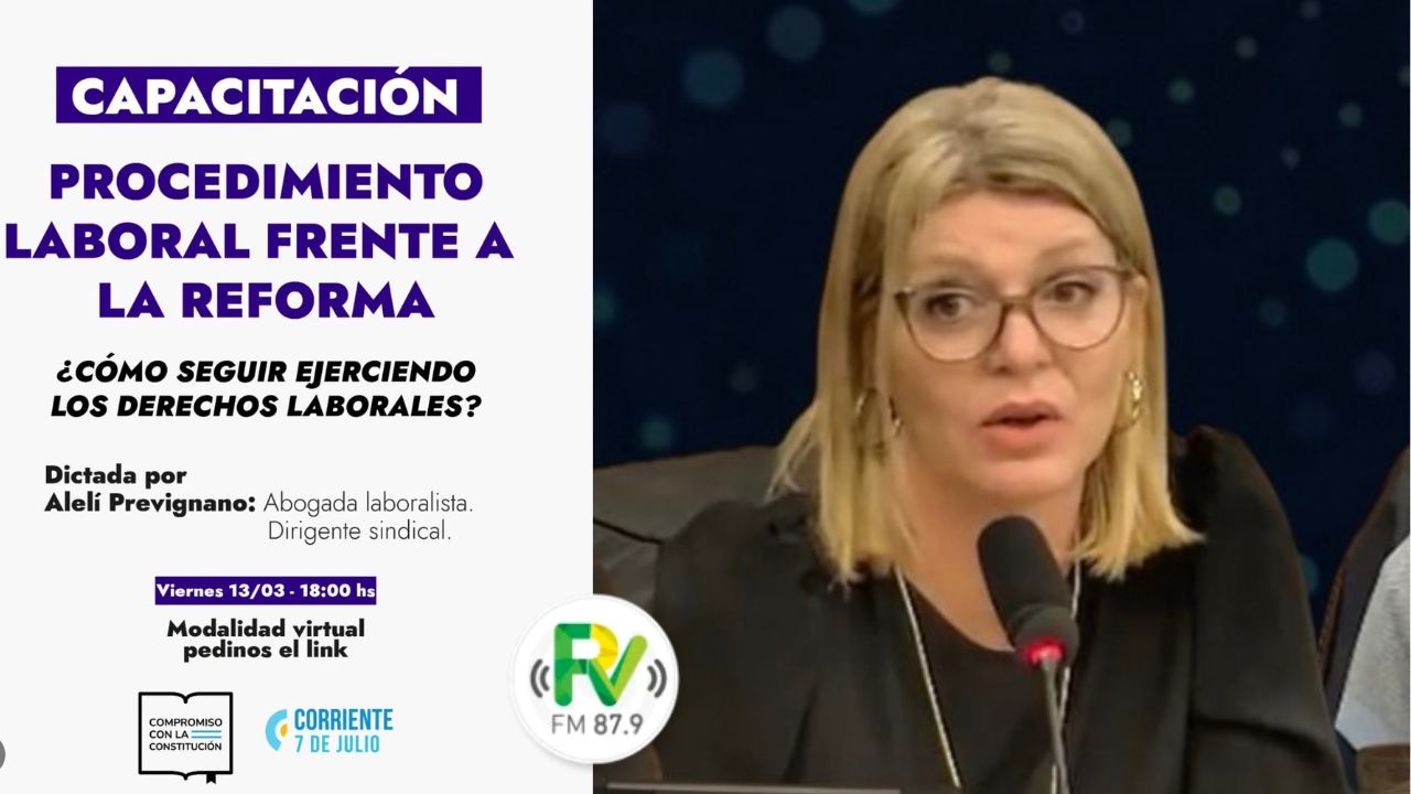 ¿Cómo seguir ejerciendo los derechos laborales?: una capacitación a cargo de Alelí Prevignano